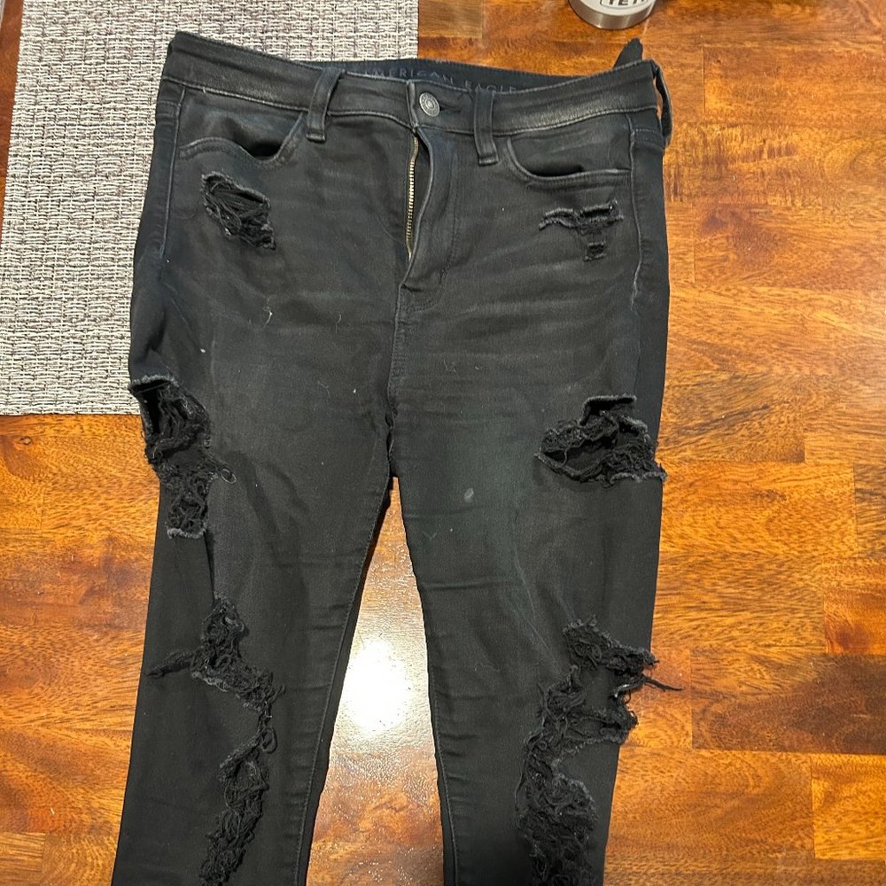 Black ripped jeans